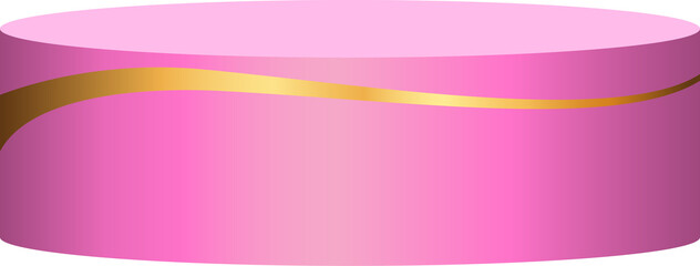Obraz premium luxurious pink podium, pedestal, cosmetic product display