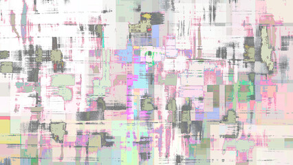 Fototapeta premium Pastel color palette brush strokes. Abstract peach and pink background. Bright artistic banner, wall art, digital texture