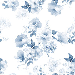 Beautiful floral pattern, suitable for textile, packaging, decoration