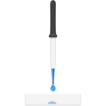 Pipette dropper vector icon lab tool isolated on white