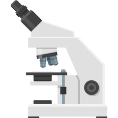 Vector laboratory microscope icon isolated illustration on white