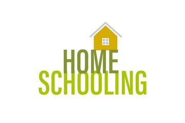 Homeschool.  Homeschooling education. Vector illustration on isolated background