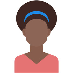 Afro-american woman avatar icon vector isolated on white
