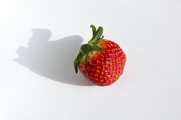 fresh strawberry isolated white background