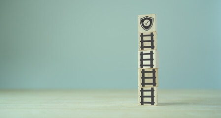 Work safety and safety assessment process concept. Rules and compliance for employees. Safety first, protections, health, regulations and insurance. Working standard process. Zero accidents target..