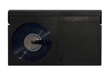 Betamax video tape on white background