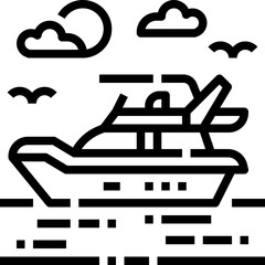 yacht icon symbol element