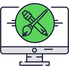 Web design icon vector creative graphic studio