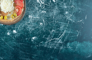 Snack board with salad and vegetables