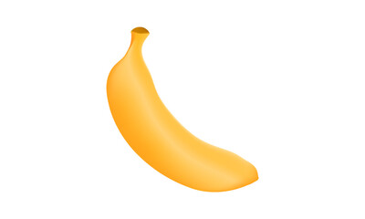 illustration of banana fruit with mesh technique on white background