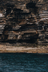 rock texture and sea