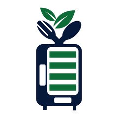 Healthy vending machines food logo template