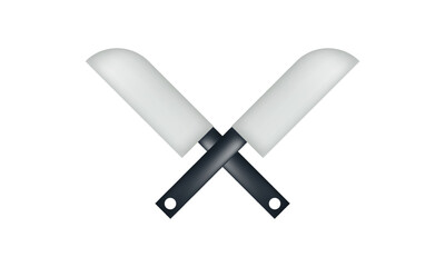illustration of a knife with a mesh technique