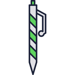 Ballpoint pen vector icon isolated on white