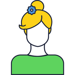 Woman face avatar vector icon user portrait