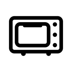 oven icon, outline style, editable vector