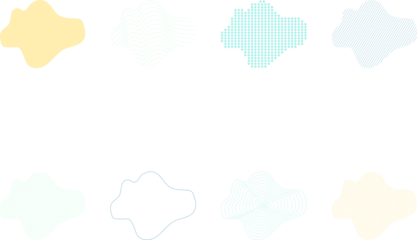 Gordijnen Amoeba shape vector collection. Abstract background. Element set. © Ася Якимчук