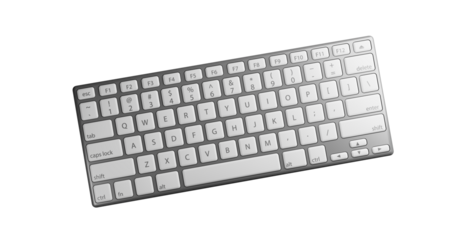 computer keyboard isolated on white