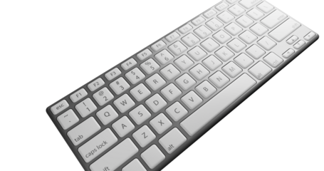 computer keyboard isolated on white