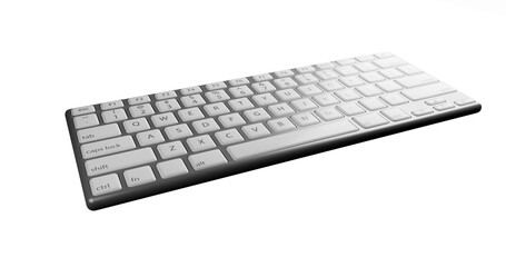 computer keyboard isolated on white