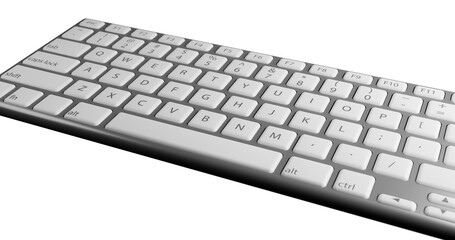 computer keyboard isolated on white