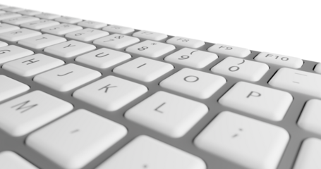 computer keyboard isolated on white