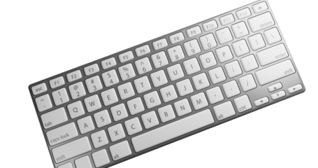 computer keyboard isolated on white