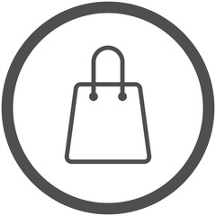 black and white bag icon sign