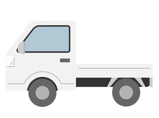 横向きの軽トラック