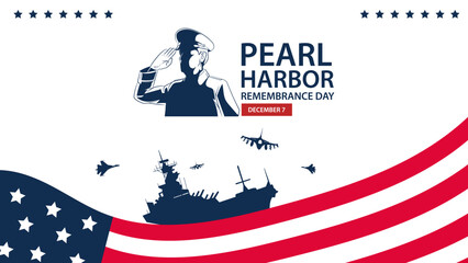 National Pearl Harbor Remembrance Day. December 7. Holiday concept. Template for background