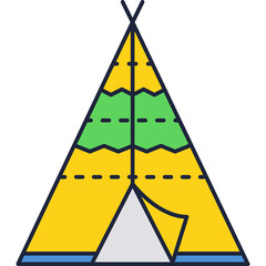 Wigwam tent vector indian teepee house icon © skypicsstudio
