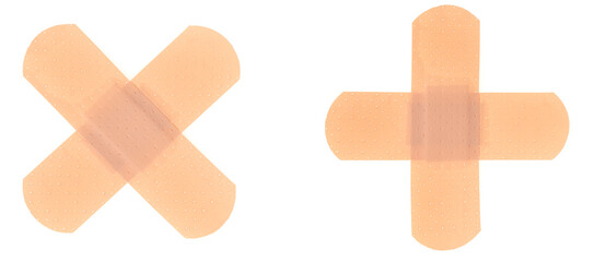 Medical adhesive plaster isolated on white background. band-aid.