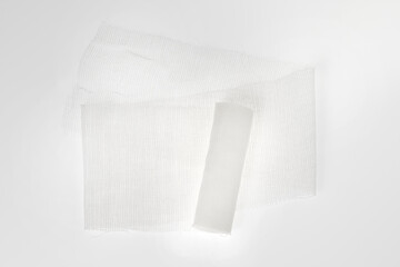 Medical cloth bandage on white background