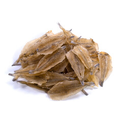 Dried fish on a white background