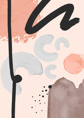 Hand-drawn abstract water color picture 203