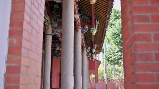 Taipei-Nov 16, 2021: The majestic and solemn Taipei Confucian Temple.