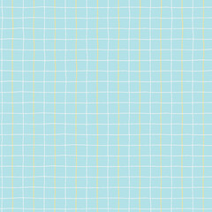 Seamless checkered repeating pattern with hand drawn grid. Light plaid background for wrapping paper, surface design and other design projects