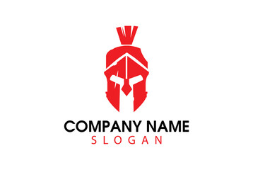 helmet of the Spartan warrior symbol, emblem, gym and fitness logo
