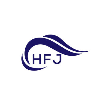 HFJ letter logo. HFJ blue image on white background. HFJ Monogram logo design for entrepreneur and business. HFJ best icon.
