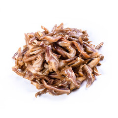 Obraz premium Beef jerky meat on white background