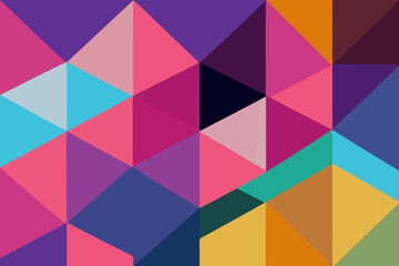  polygonal abstract background with squares, colorful