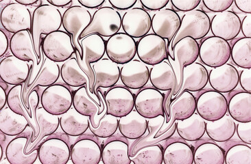 background with black and pink circles 