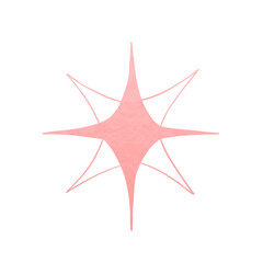 Pink Metallic Star Decoration