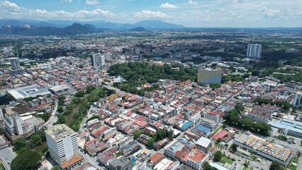 Obraz premium Ipoh, Malaysia - September 24, 2022: The Landmark Buildings and Tourist Attractions of Ipoh