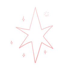 Pink Metallic Sparkle Outlined