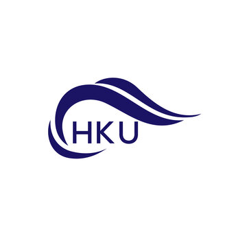 HKU letter logo. HKU blue image on white background. HKU Monogram logo design for entrepreneur and business. HKU best icon.
