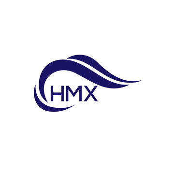 HMX letter logo. HMX blue image on white background. HMX Monogram logo design for entrepreneur and business. HMX best icon.
