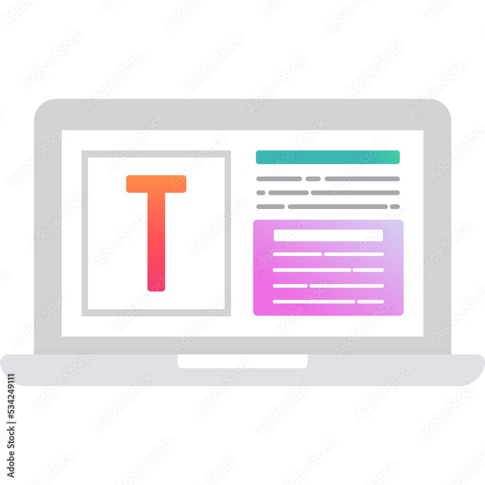 Fototapete computer font type icon vector isolate on white