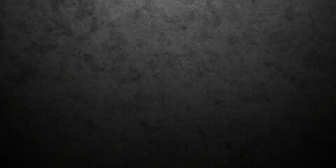 Dark black grunge textured concrete background. Panorama dark grey black slate background or texture. Vector black concrete texture. Stone wall background.