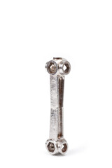 Universal compact metal wrench, for quick and easy repair of equipment.